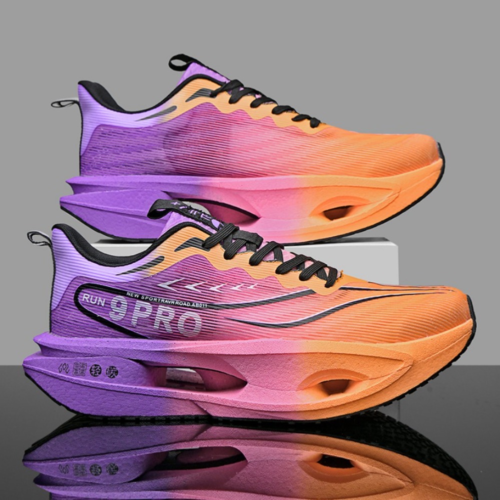 Running Shoe Carbon - 男性用ランニングシューズ カーボンボード マラソン専用 スポーツ 通気性 軽量