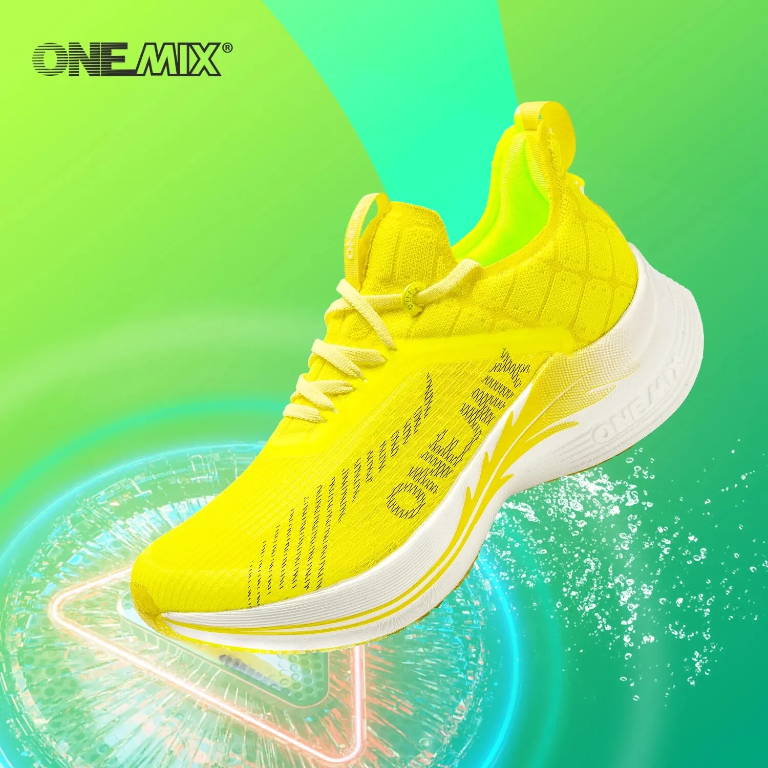 Running Shoe Carbon - ONEMIX カーボンプレートマラソンランニングレーシングシューズプロフェッショナル安定サポート衝撃緩和超軽量リバウンドスポーツスニーカー