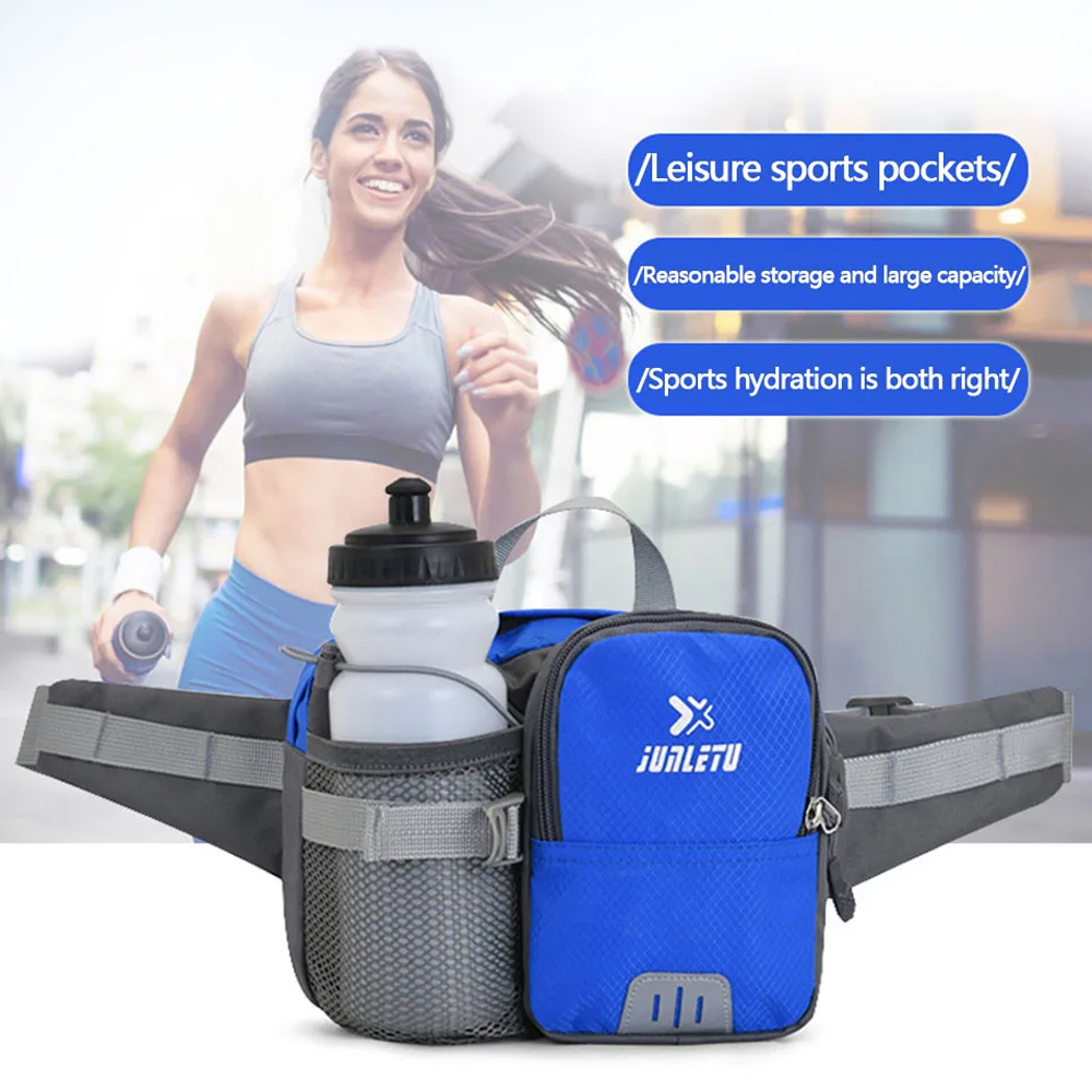 Running Gear Holder - ファニーパック ウエストバッグ 男女兼用 ランニングパック 電話や水筒ホルダー付き 調節可能なベルト