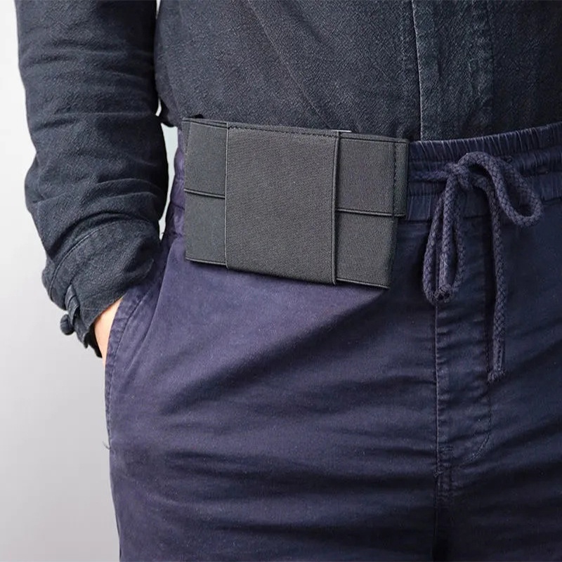 Running Gear Holder - アウトドアランニング用ミニインビジブルウエストパック、フィットストレッチポケット、インビジブルベルト、携帯電話オーガナイザー、キャンプ、5.5-7.5