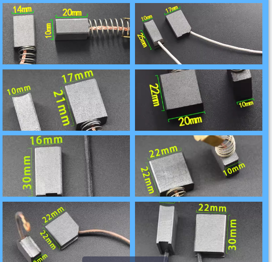 Running Gear Motor - 2 個のトレッドミルブラシ、ランニングマシンブラシ、カーボンブラシ、さまざまなサイズ、モーターブラシの厚さ 10mm 11mm、カスタマイズをサポート
