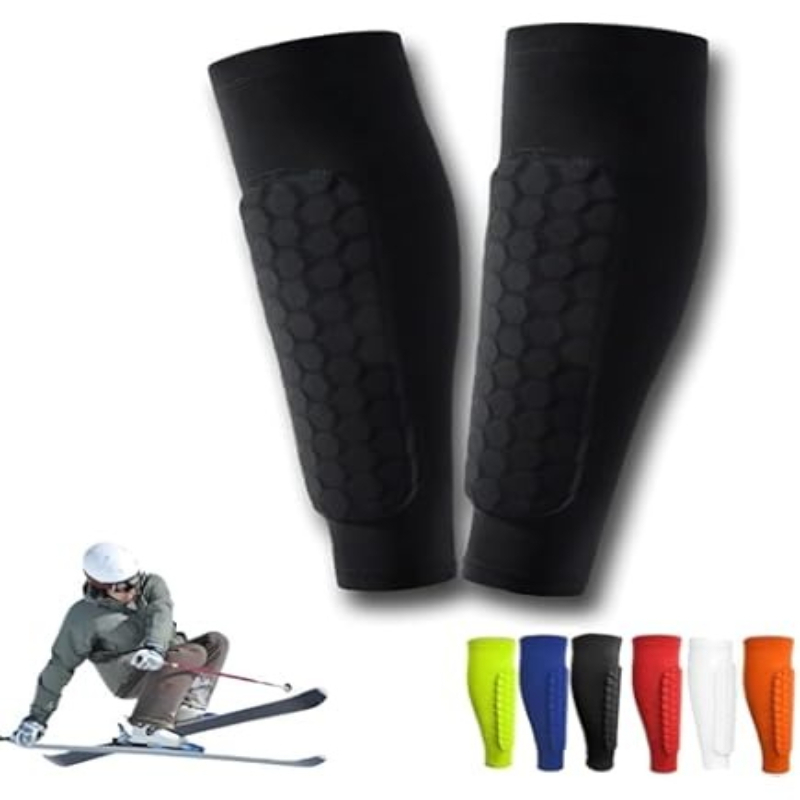 Compression Calf Sleeve - サッカー シンガード シンガードスリーブ 軽量保護サッカー用品 ふくらはぎ用コンプレッションスリーブとハニカムパッド付き
