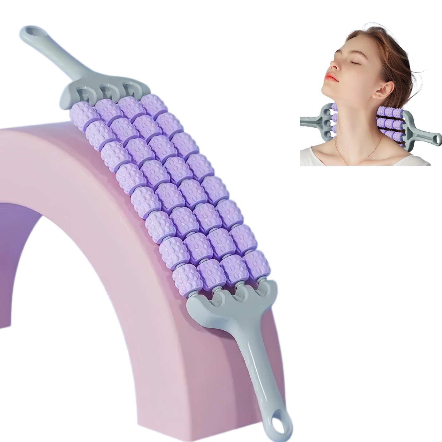 Muscle Roller Stick - ヨガマッサージャー ボディバックローラー、レッグマッサージャー、ストレス解消、ヨガフィットネス ウルフティース マッスルリラクゼーションマッサージスティック