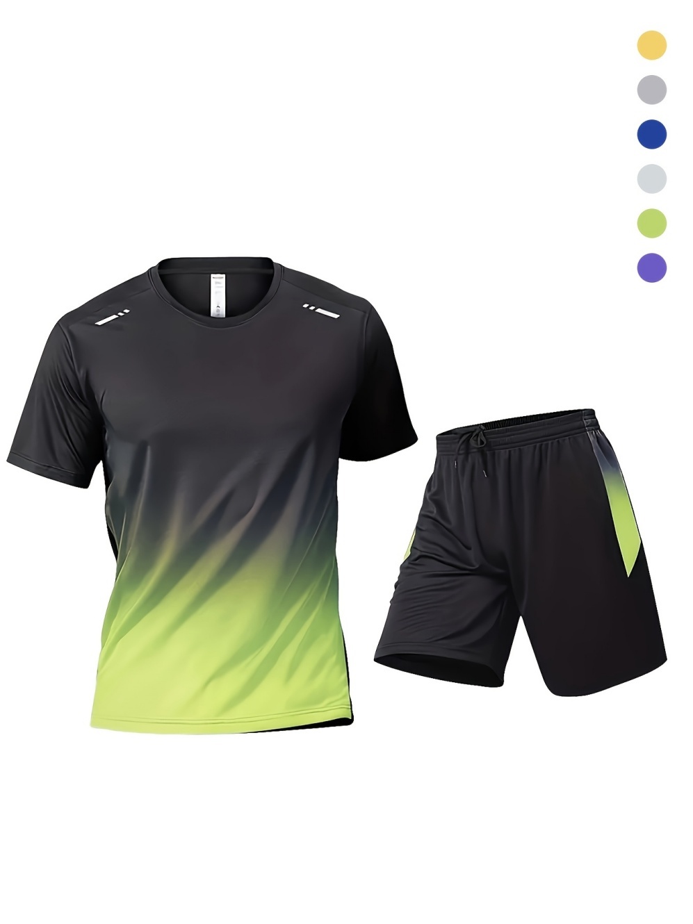 Running Gears - 2026年夏 メンズセットアップ 2ピース ショートパンツ スポーツスーツ メンズフィットネスウェア