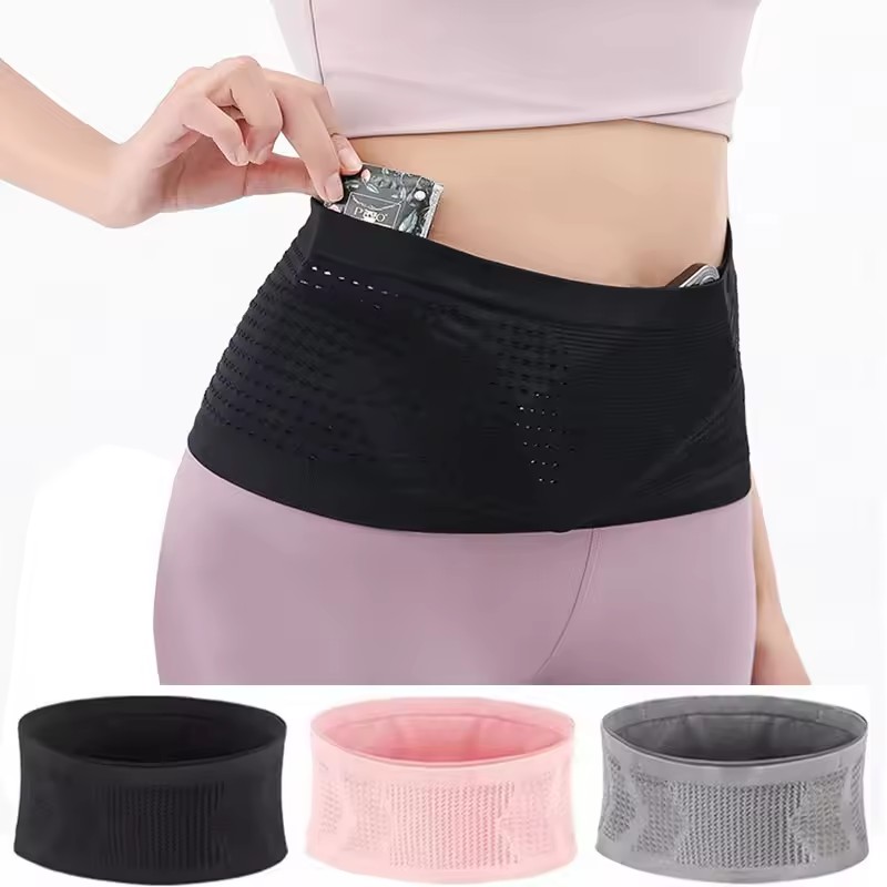 Running Gear Holder - シームレスな目に見えないランニングウエストベルトバッグジムバッグ軽量目に見えない携帯電話バッグポータブル弾性ランニングサイクリングバッグ