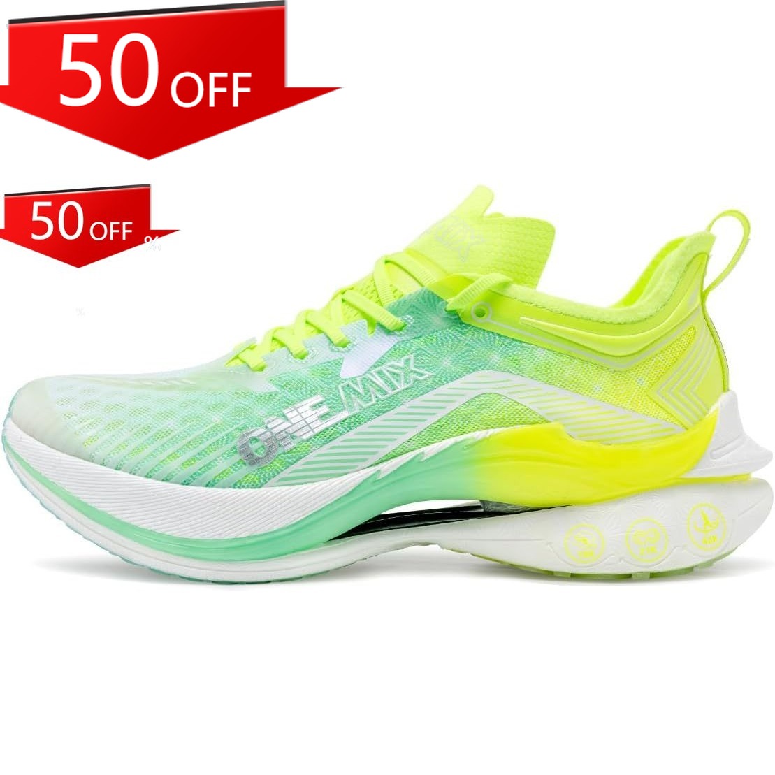 Running Shoe Carbon - ONEMIX T700 カーボンプレートマラソンランニングレーシングシューズメンズプロフェッショナル安定サポート衝撃緩和超軽量リバウンドスニーカー