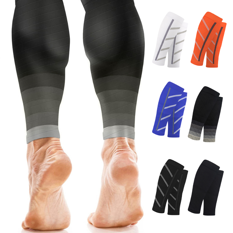 Compression Calf Sleeve - ふくらはぎ圧縮スリーブ スポーツソックス ロング圧力ストッキング レッグスリーブサポート レギンススリーブ マラソンに最適