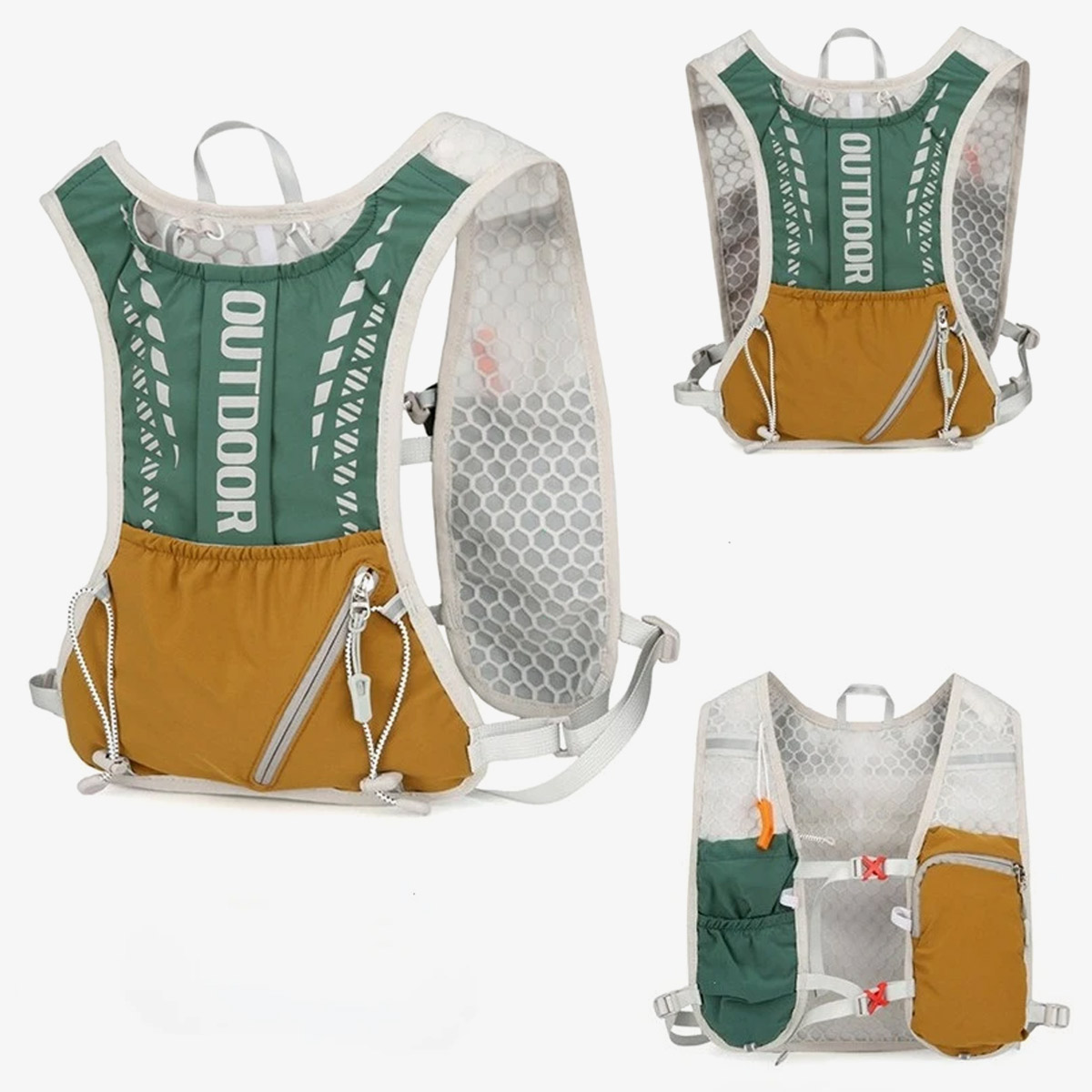 Running Gear Marathon - プロフェッショナルクロスカントリーランニングベストバックパック、ウォーターバッグ、通気性のあるマラソンアウトドアギア、ウォーターボトルバッグ、クロスカントリーランニングバックパック、砂漠ハイキング