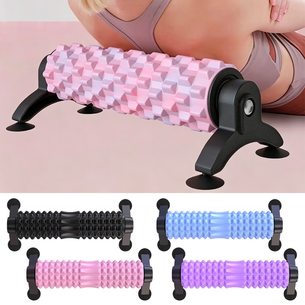 Muscle Roller Stick - マッサージツール ソリッドフォーム フォームローラー 吸盤付き 筋肉リラックスツール ヨガコラム