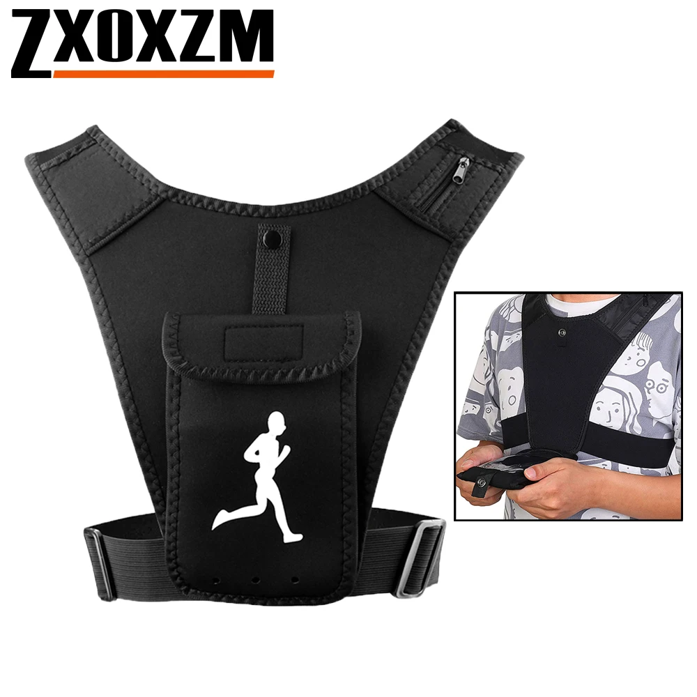 調節可能なランニングベスト携帯電話ホルダー、男性女性用、キー - Running Gear Marathon のレビューと価格