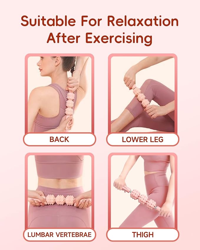 脚の筋肉ローラー、3つのボール付き物理マッサージ器、トリガー - Muscle Roller Stick のレビューと価格