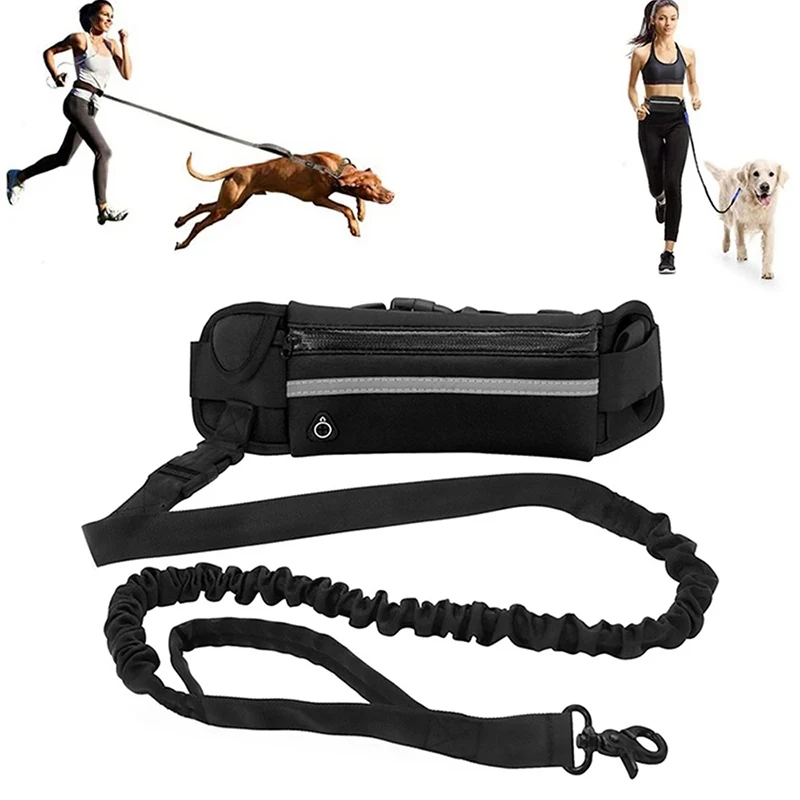 ハンズフリー犬用リード ランニング ウォーキング用 反射リー - Running Gear Holder のレビューと価格