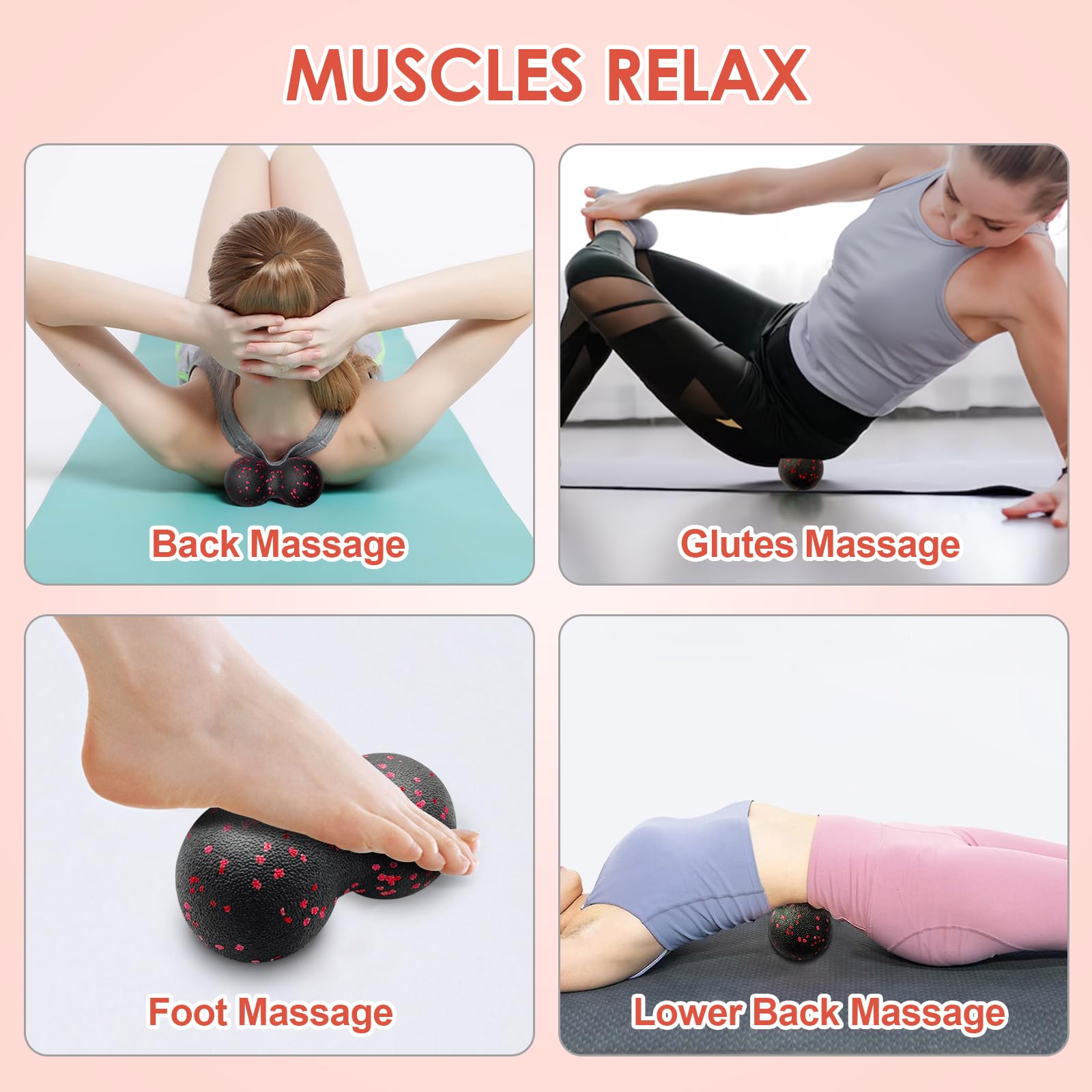 中空ヨガローラーマッサージピーナッツボールセット EPP フ - Muscle Roller Stick のレビューと価格