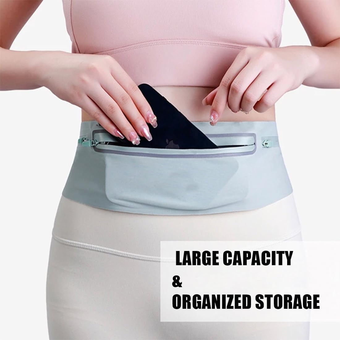 3ポケット反射ランニングベルトマラソンウエストバッグ超薄型防 - Running Gear Holder のレビューと価格