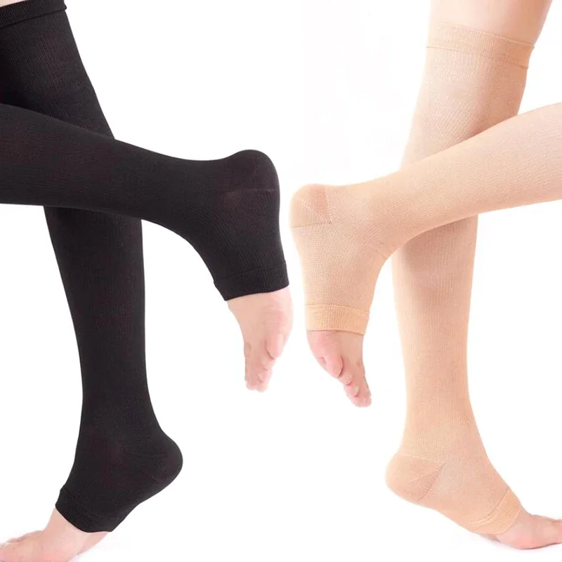 1組の足首から膝までの圧縮ソックス、静脈瘤用、弾性ふくらはぎ - Compression Calf Sleeve のレビューと価格