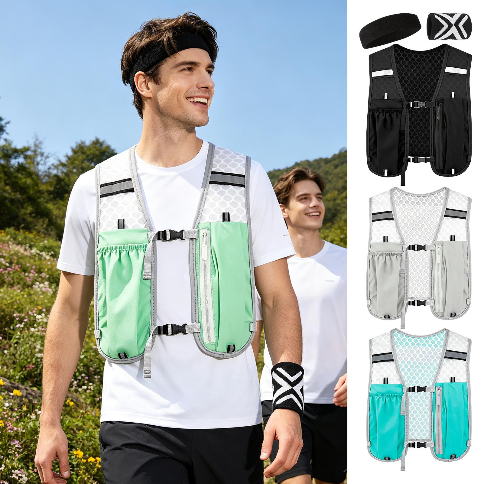 ナイトランニングベスト スポーツギア ヘッドバンドとリストバ - Running Gear Trail のレビューと価格