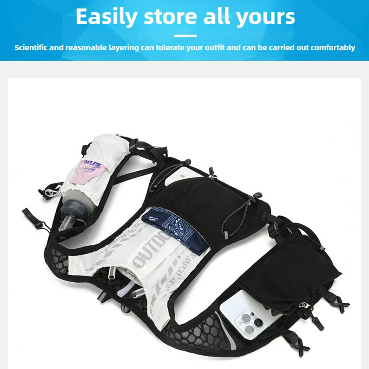 プロフェッショナルクロスカントリーランニングベストバックパッ - Running Gear Marathon のレビューと価格