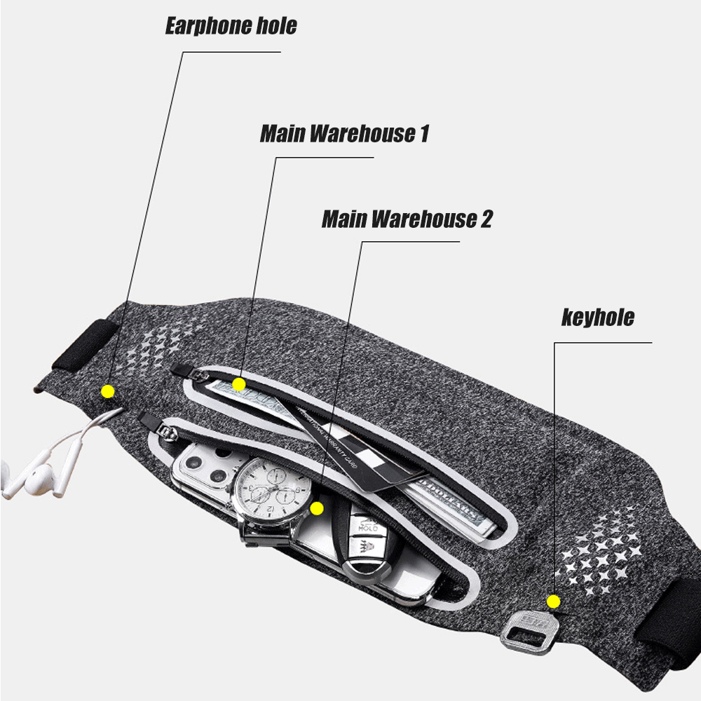 女性と男性のためのファニーパック、ポーチ付きスポーツウエスト - Running Gear Holder のレビューと価格