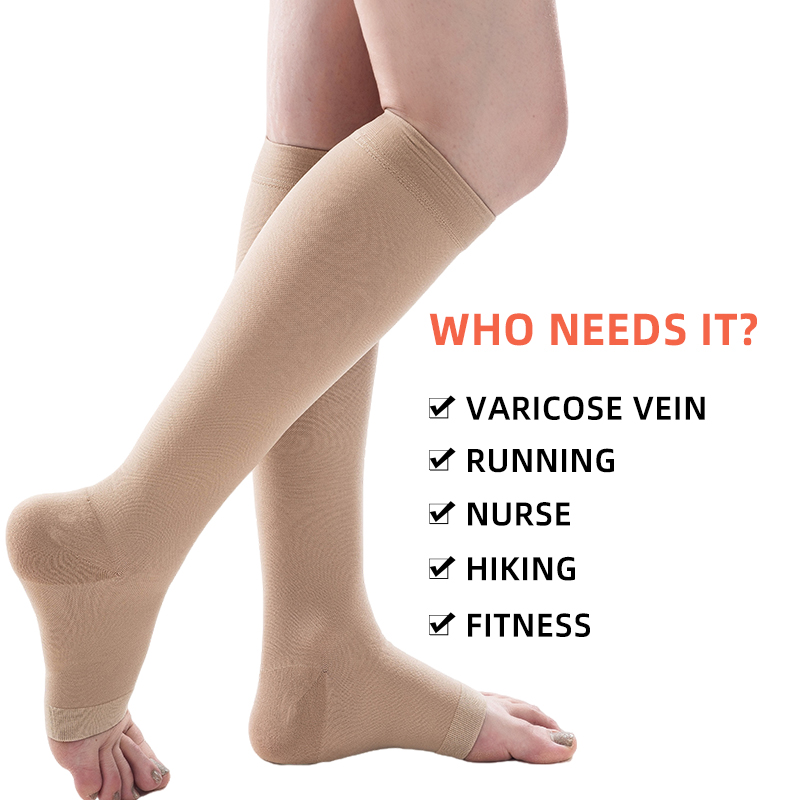 医療用コンプレッションレッグソックス,通気性のある静脈瘤,1 - Compression Calf Sleeve のレビューと価格