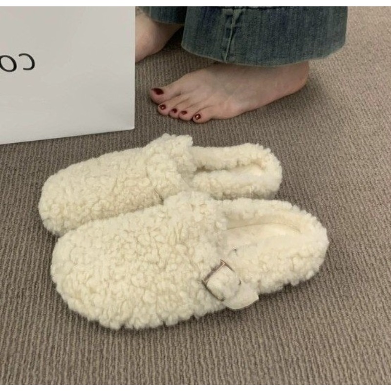 女性用ファー付きボストンサンダル 冬用ファッション コルクイ - Insole Arch Support のレビューと価格