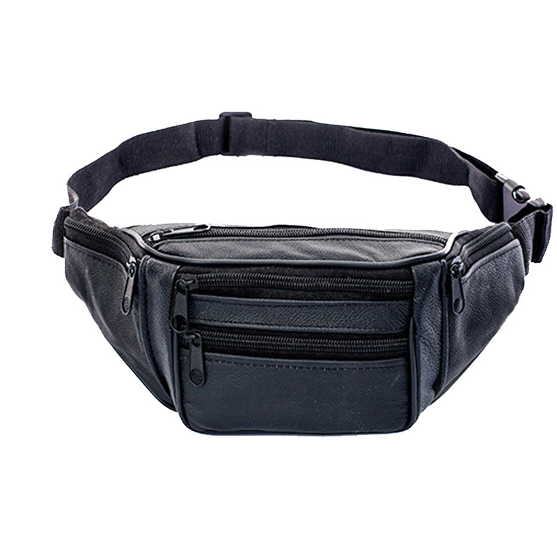 レザーメンズウエストチェストバッグ薄型アウトドアスポーツポー - Running Gear Holder のレビューと価格